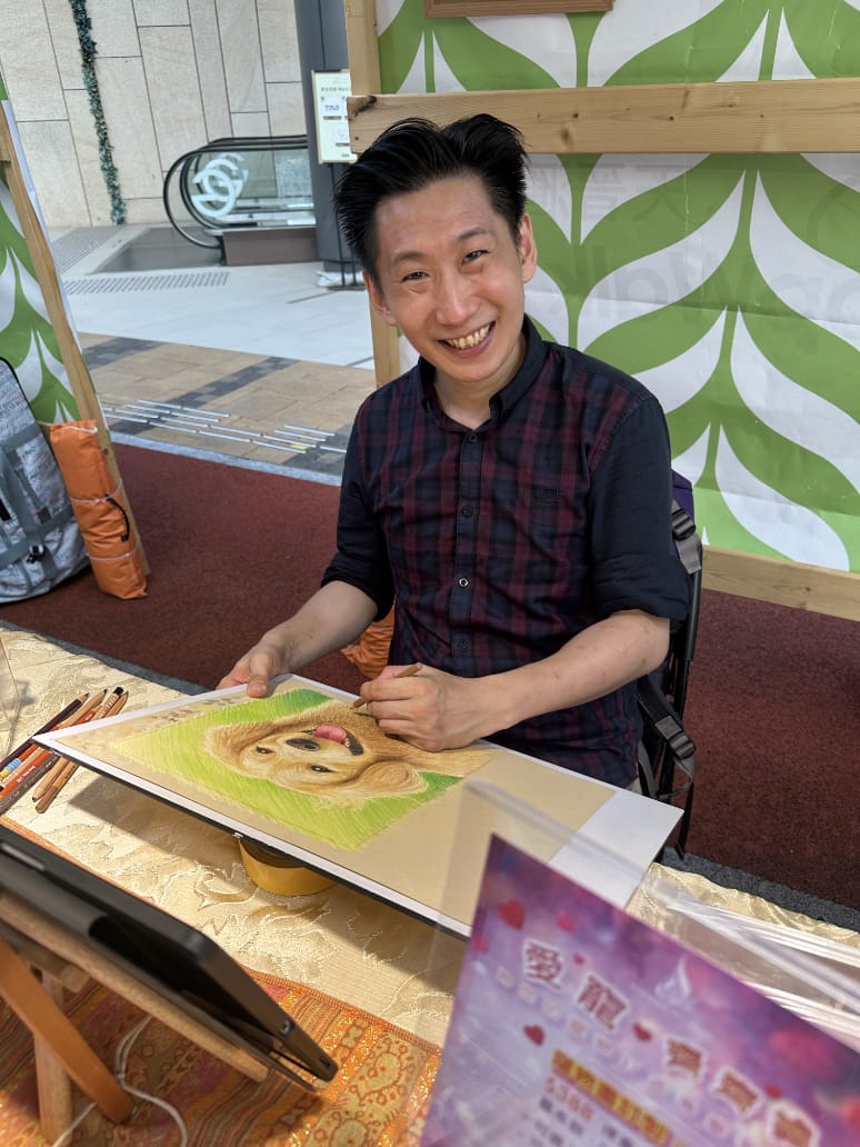 Jeremy Wan 温國健 - Art Tutor Hong Kong 香港藝術繪畫導師 - 香港寵物畫、訂製寵物畫 Custom Pet Painting 手作市集、寵物市集 _ Double Art And Music Studio 戶外擺手作市集-愛寵齊齊繪-寵物市集-温國健Jeremy Wan 香港